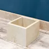 Кашпо из натурального мрамора Crema Marfil